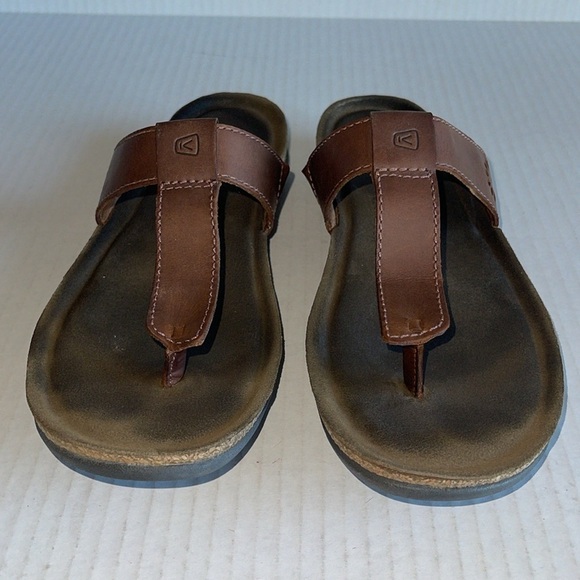 Keen Kaci Anna Brown Leather Cushioned Insole T Strap Sandals - Picture 4 of 10